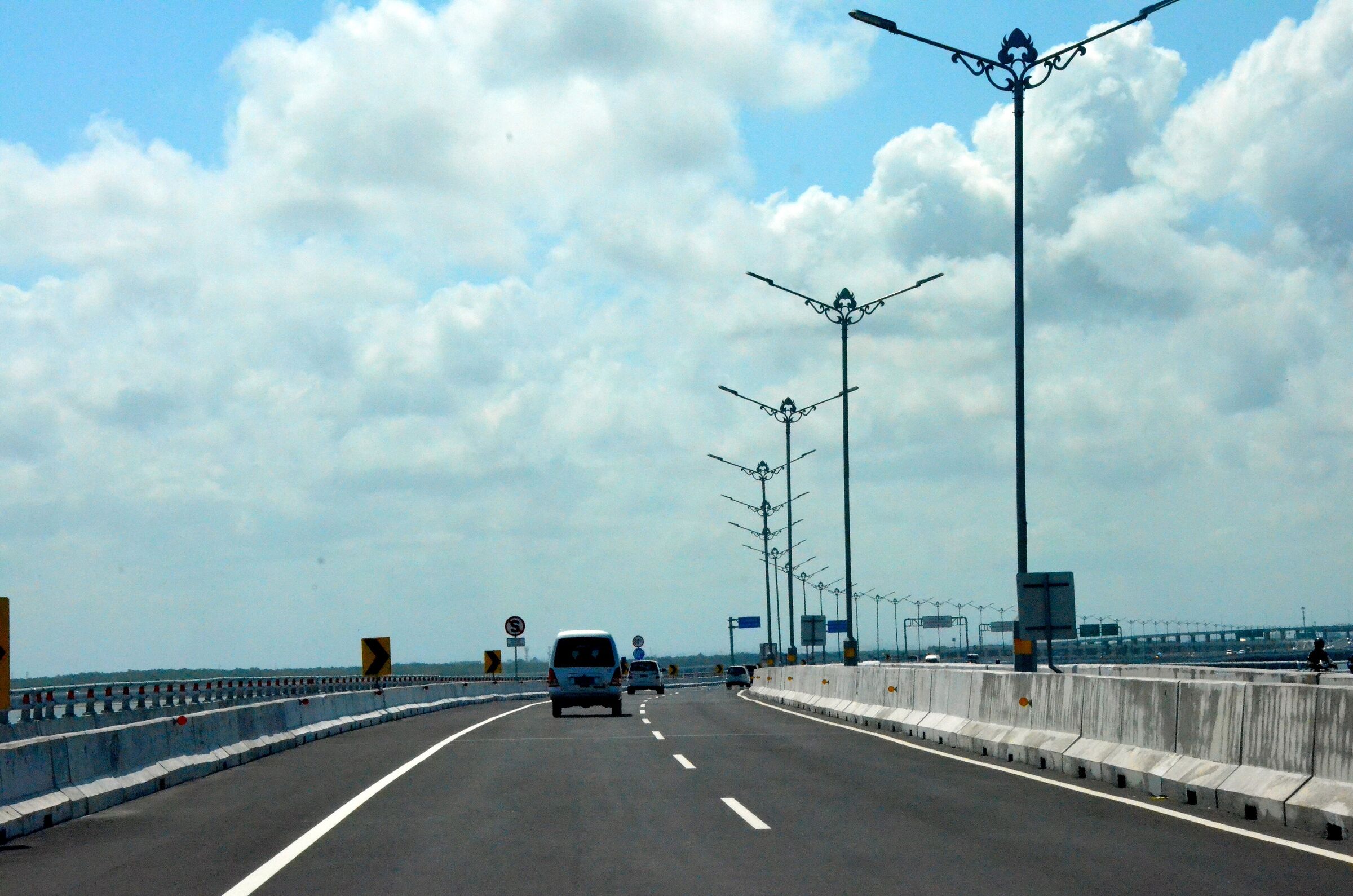 The Bali Mandara Toll Road crossing Benoa Bay near Serangan